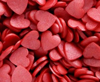 Picture of RED SUGAR HEARTS EDIBLE SPRINKLES X 50G